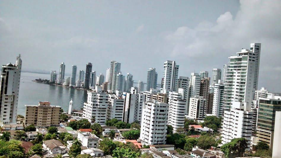 Vista desde la alberca hotel Hampton en Cartagena