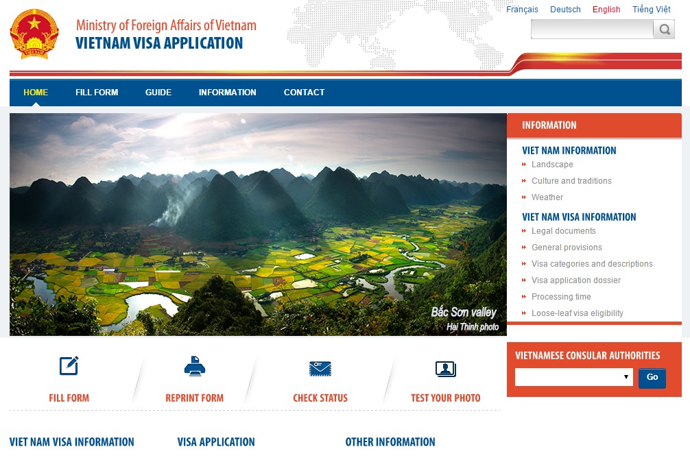 Trámite en línea para la visa vietnamita