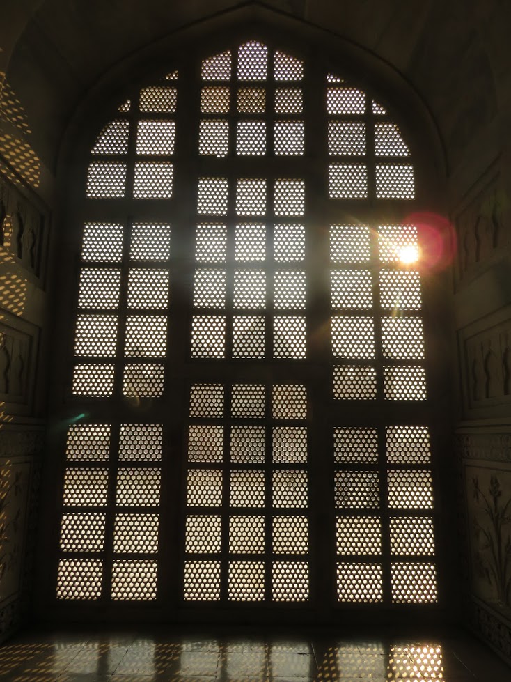 Desde el interior del Taj Mahal